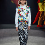 Graffiti Leather Pants - SAMPLE SALE