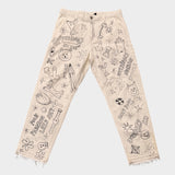 Grafitti White Pants - SAMPLE SALE