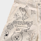 Grafitti White Pants - SAMPLE SALE