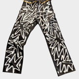 Graffiti Leather Pants - SAMPLE SALE