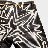 Graffiti Leather Pants - SAMPLE SALE