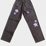 Denim Flowers Trousers - SAMPLE SALE