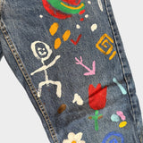Dibujitos Denim Trousers - SAMPLE SALE