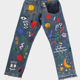 Dibujitos Denim Trousers - SAMPLE SALE