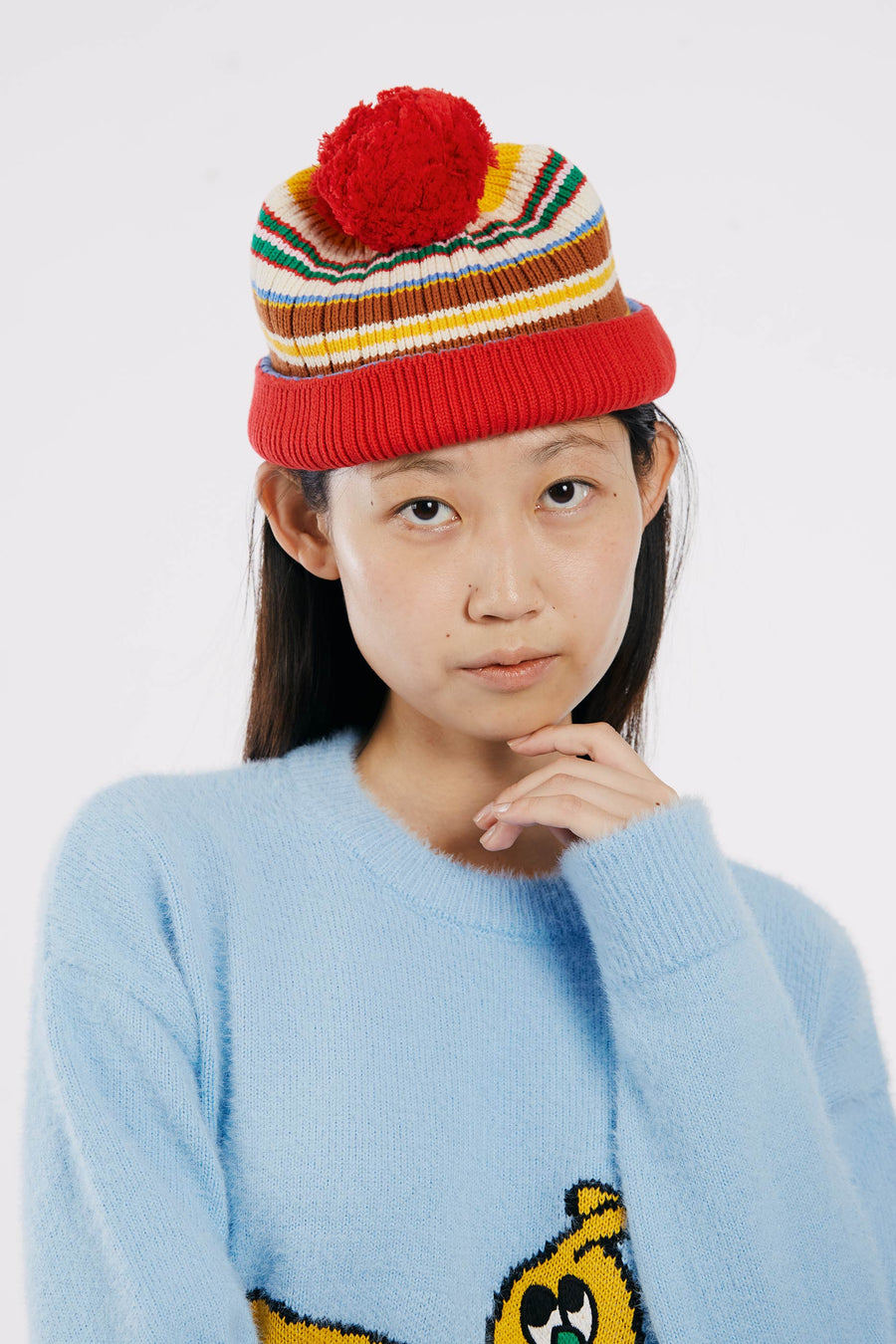 Striped Stripper Beanie